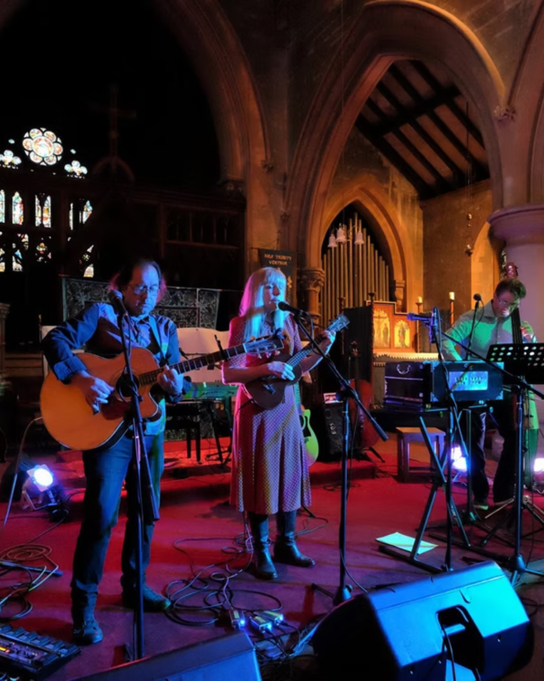 Live music of a band at an Operation Geranium event