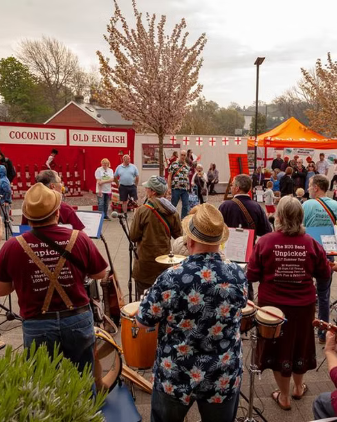 Live music of a band at an Operation Geranium event outside