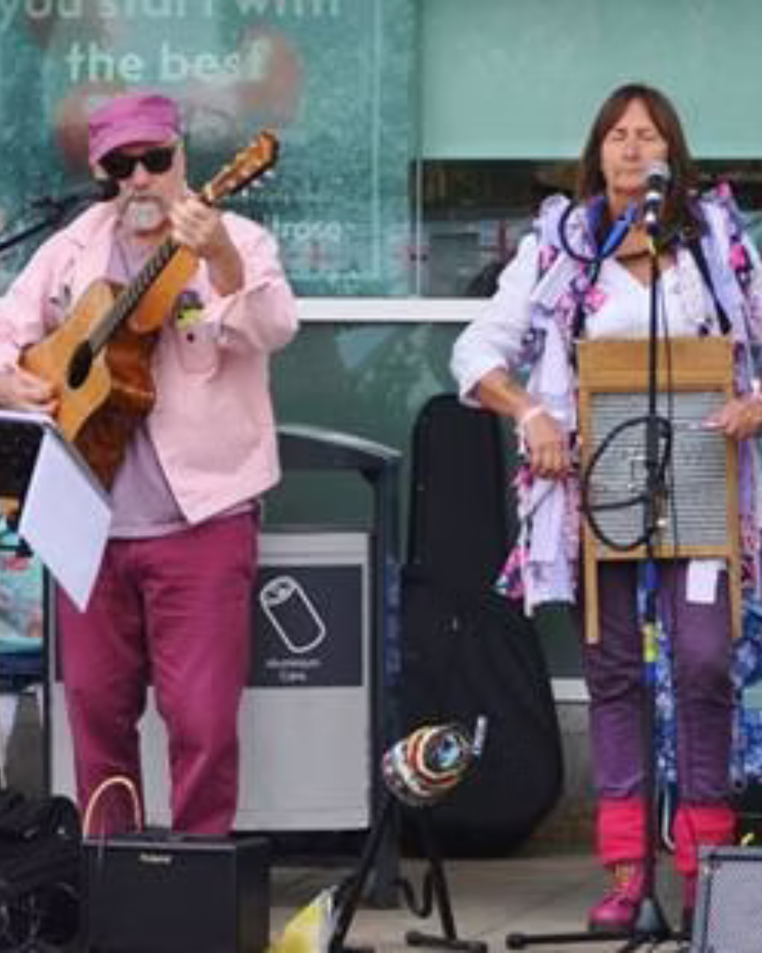 Live music of a band at an Operation Geranium event